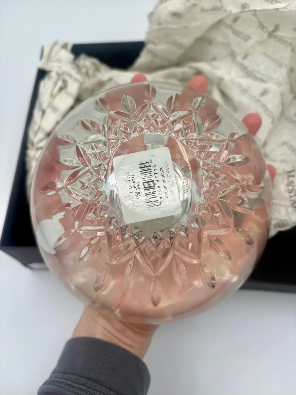 NEW IN BOX Waterford Crystal Lismore Essence Votive & Candle Holder Fancy Clear